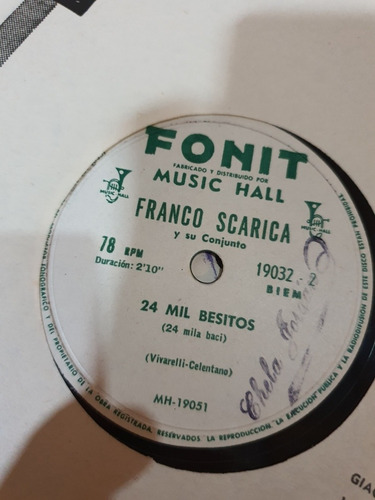 Disco De Pasta-lote De 5 Discos-los Temas En Las Fotos-090 (Usado)