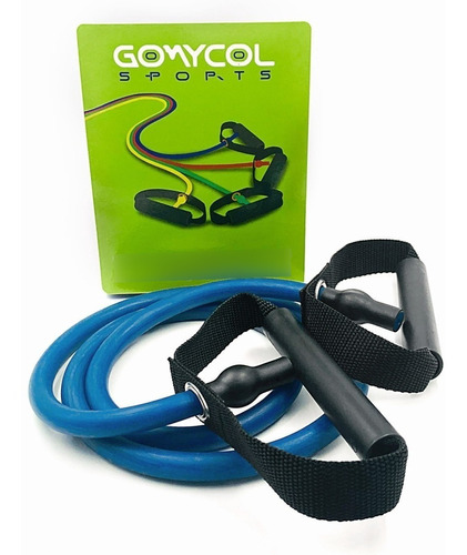 Liga Ejercicios Tubing Color Azul Con Asas Fuerte Gimnasio