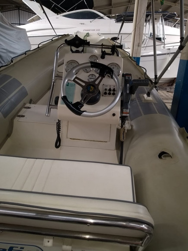 Bote Inflável Zefir F420 Casco Rígido C/ Motor Evinrude Etec