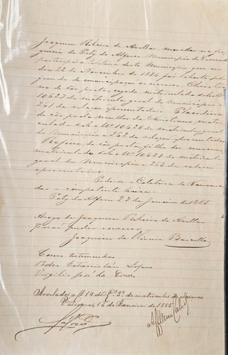 Raríssima Carta De Alforria De Escravo, Original Século 19 (Usado)