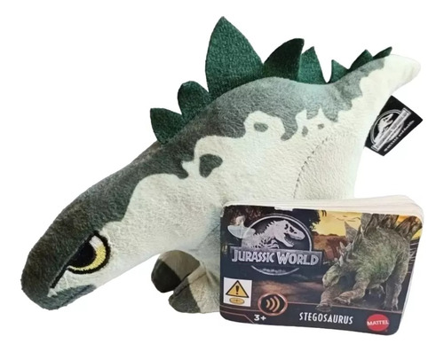 Jurassic World Stegosaurus Peluche 19 Cm Sonido Mattel 