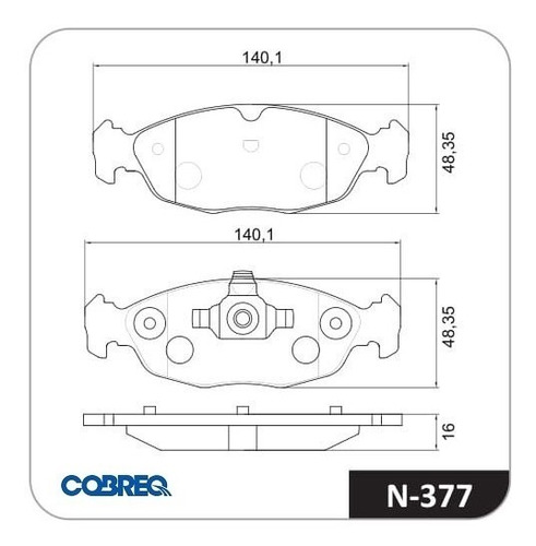 Imagen 2 de 6 de Pastillas De Freno Cobreq Chevrolet Corsa Classic 1.4 2010/