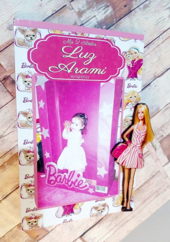 10 Portaretratos Souvenirs Barbie Foto 7x10cm Fibrofacil 