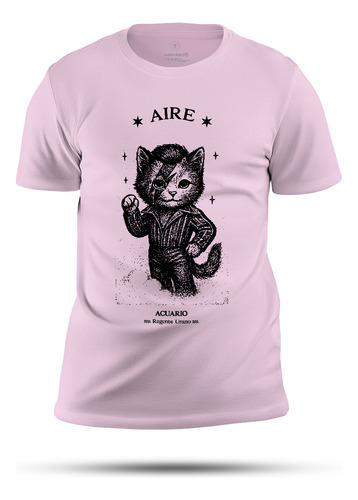 Remera Acuario Aire - Astrología -100% Algodón Premium
