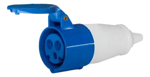 Tomada Industrial Móvel 3 Pinos 32a Azul - Steck | Frete grátis
