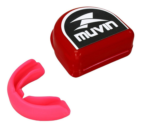 Muvin Protetor Bucal Profissional – Moldável – Com Estojo – Proteção - Lutas – Esportes de Contato - Artes Marciais – Boxe – Muay Thai – Jiu Jitsu – Judô – Karate – Taekwondo – Kung Fu - MMA  Cor Rosa