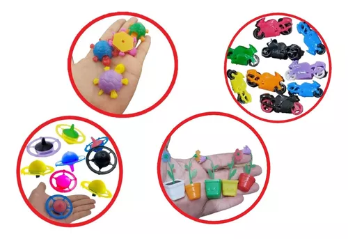 Kit 25 Mini Pião Brinquedo Surpresa Festa Lembrancinha PROMOÇÃO OFERTA