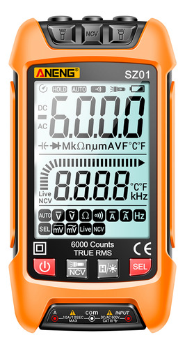 Multímetros 6000 Aneng Con Medidor De Frecuencia Rms Y Amper