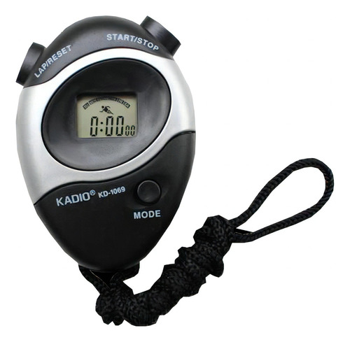 Cronómetro digital Kadio con reloj, fecha y alarma