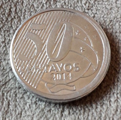 Moneda De Brasil De 50 Centavos 2014 Sin Circular 