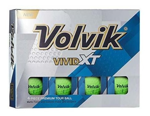 Pelotas De Golf Volvik Vivid Xt, Verde Mate (una Docena)