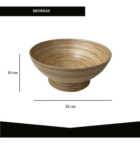 Bowl De Bambú Chica Con Pie (pack X 2)