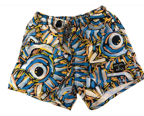 Rip Curl Short De Baño Para Niño - Talle Disponible Azul Estampa 12