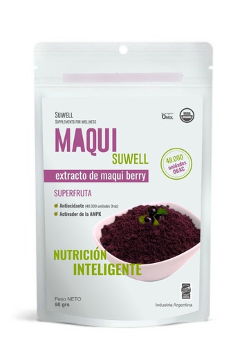 Maqui Suwell 90g - Suplemento Antioxidante - Activador Ampk