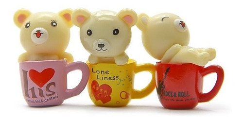 Set De 6 Geniales Micro Tacitas De Osito Kawaii