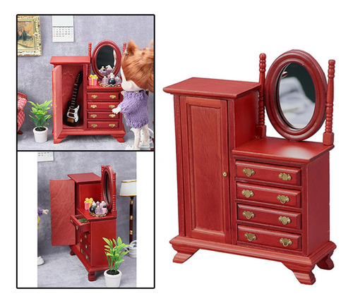 Aplicável A Tocador, Muebles De Casa De Muñecas Con Espejo