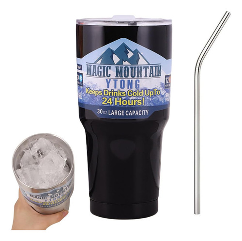 Mug Vaso Termo Para Agua Cafe 900ml Buffer Acero Inox +tapas
