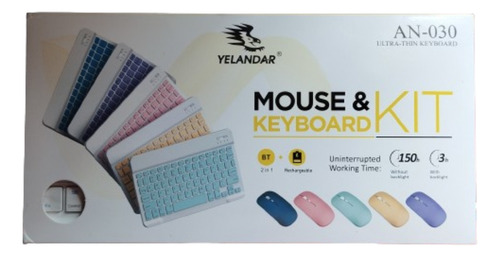 Kit Teclado + Mouse Inalámbrico Bluetooth - Color Al Azar