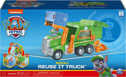 Paw Patrol Carritos Mighty Pups Rocky Camion Grande