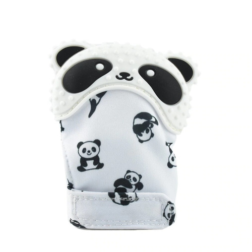 Luvas De Silicone Dentição Do Bebê Neném Mitten Luva Panda