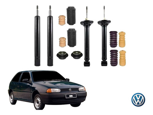 Imagem 2 de 7 de 4 Amortecedor + 4 Kit Suspensão Gol G4 2006 2007 2008 2009