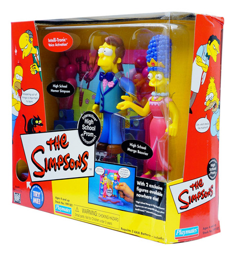 Playmates The Simpsons High School Prom Homer & Marge