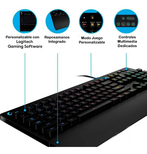 Teclado Gamer Logitech G213 Prodigy Gaming-lat Qwerty