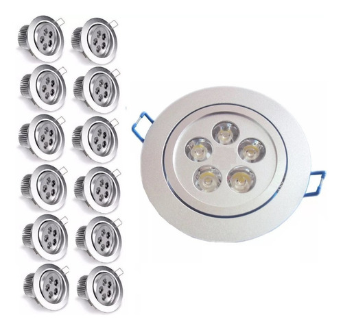 Pack De 12 Focos Embutidos Led 5w - Ahorro Energético