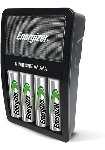 Cargador Energizer Nimh + 4 Baterias Aa Recargables 1300mah