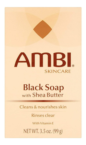 Ambi Skincare Jabón Negro Con Manteca De Karité, 3.5 Oz (paq