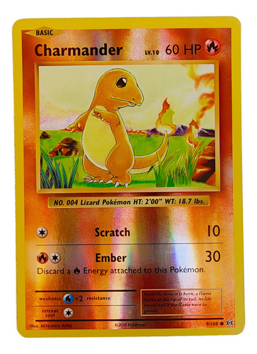 Carta Pokémon Tcg Charmander 9/108 Holo Reverse Evolutions Charmander Inglés