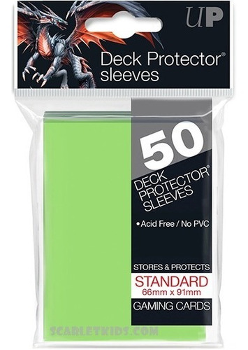 Protectores Ultra Pro X50 Unidades Verde Lima Scarletkids