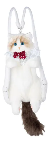 Bonita Mochila De Peluche Con Forma De Gato, Bolso De