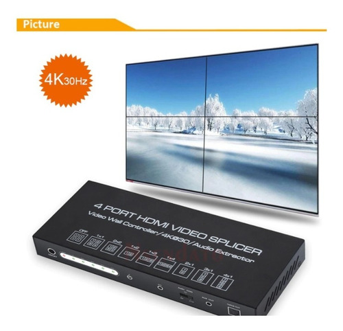 Video Wall 2x2 Hdmi - 4k, 1x2, 1x3, 1x4, 2x1, 3x1, 4x1