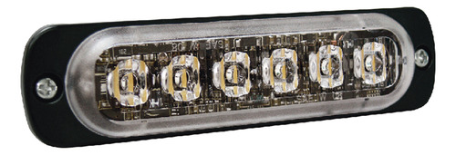 Luz Auxiliar De 6 Led, Azul, Bisel Negro, Lente Transparente