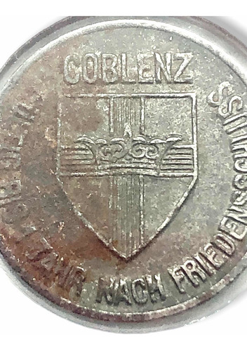 Wow Moneda Notgeld 10 Pfennig 1918 + 3 Timbres Hiperinflacio (Usado)