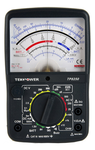Tekpower Tp8250multmetro Analgico Con Nulo Posicin Intermedi