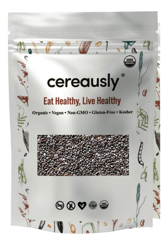 Cereausly Semillas Organicas De Chia Negra A Granel | 4 Libr