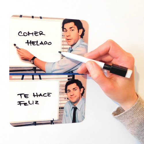 Imagen 2 de 4 de Meme Pizarra Imantada Heladera C/marcador The Office Comic