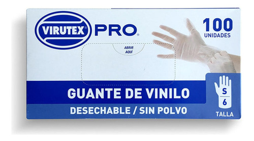 Guante Vinilo S/polvo Transp S Virutex Pro