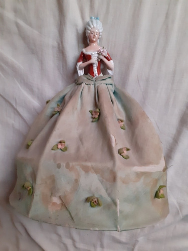 Muñeca De Porcelana Antigua Figurita De Vestir (Usado)