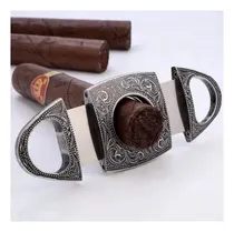 Comprar Corta Puros Habanos Cigarros Metal Doble Hoja Premium