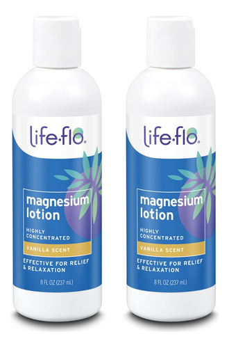 Life-flo Loción De Magnesio, 8 Fl Oz, 2 Unidades