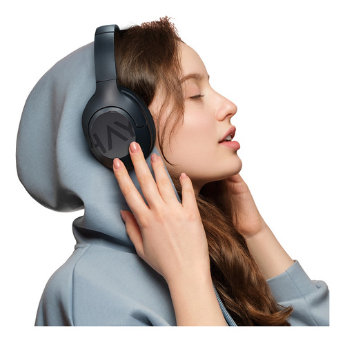 Haylou S30 Pro Anc Audífonos Diadema Gamer Inalámbricos/con Micrófono, Bluetooth 5.4, Llamadas Manos Libres, Cancelación De Ruido Adaptativa De - 43db, Controlador 40mm, 80h Reproducción, Azul Oscuro