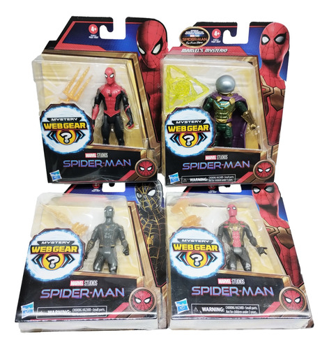 Figura Spiderman Pack 4 Misterio Juguete Original Hasbro
