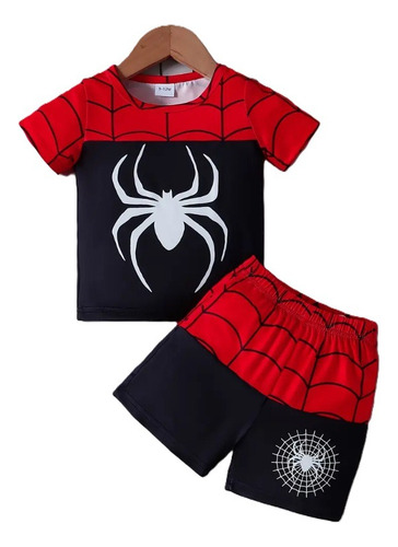 Conjunto Camiseta Y Pantalones Cortos De Bebe De Spiderman