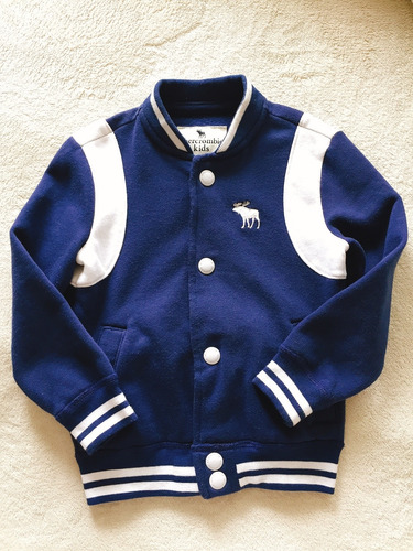 Buzo Varsity Jacket Abercrombie & Fitch Kids Talle 3/4 Azul