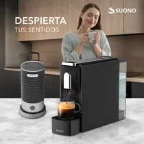Comprar Cafetera Capsulas Expresso Suono Espumador Leche Eléctrico Color Negro