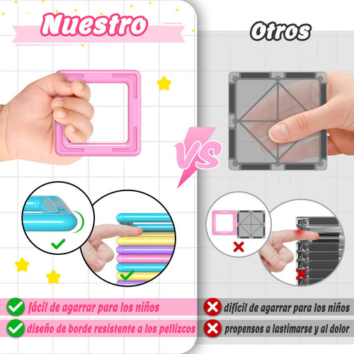 Juego De Bloques Magnéticos Educativos Niños Regalo 40pcs