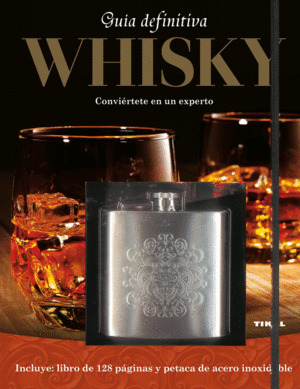 Libro Guia Definitiva Whisky + Petaca  De Acero Inoxidable